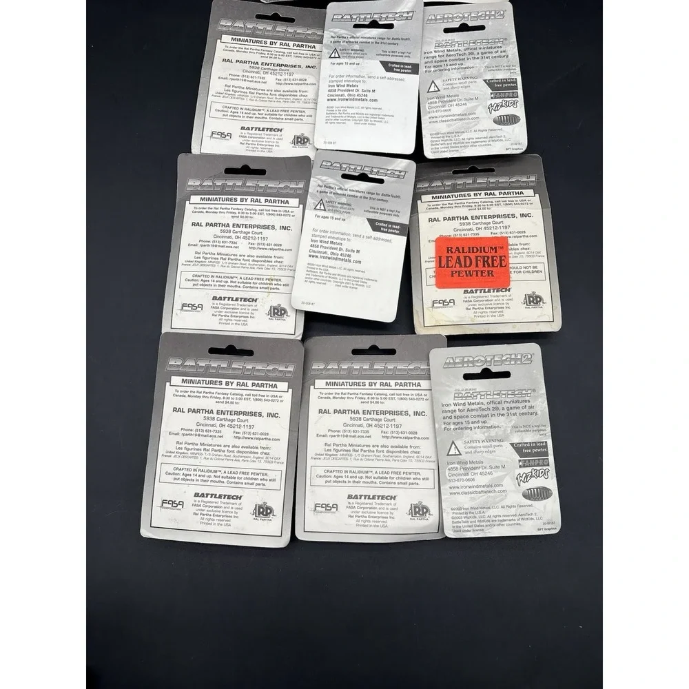 BattleTech Ral Partha Lot of 11 Sealed Miniatures Vehicles & Transports